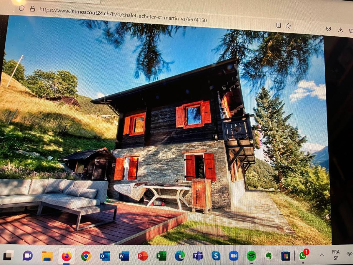 Chalet Edelweiss A Saint-Martin, Val D'Herens Exteriör bild